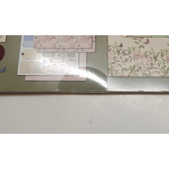Paper Pizazz Floral Backgrounds Pad Acid Free 12x12 Matching Tags 24 Pack HOTP - Picture 3 of 11